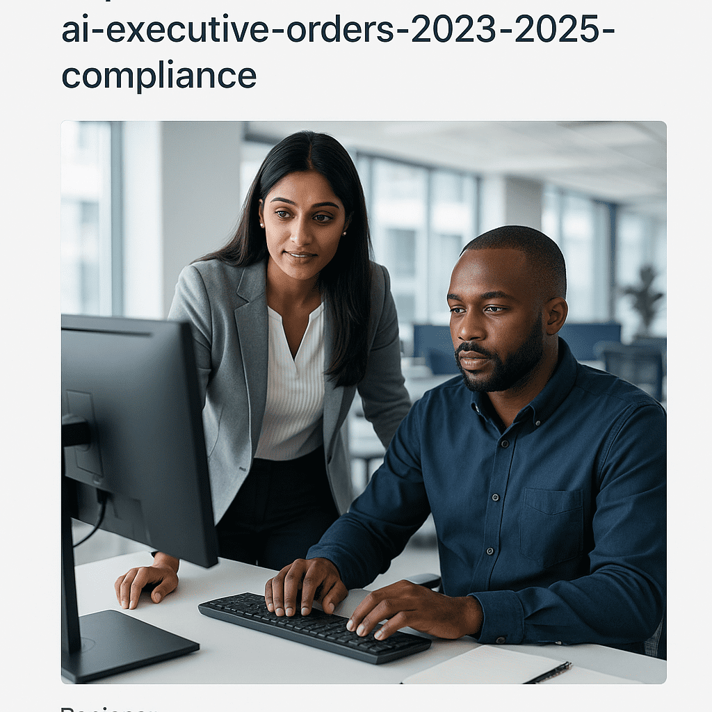 Female tech lead mentoring security analysts in a modern office