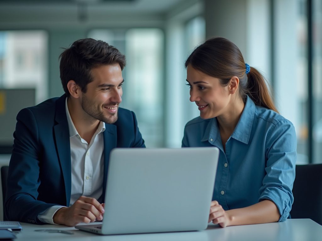 Female cybersecurity lead mentoring diverse analysts in bright office