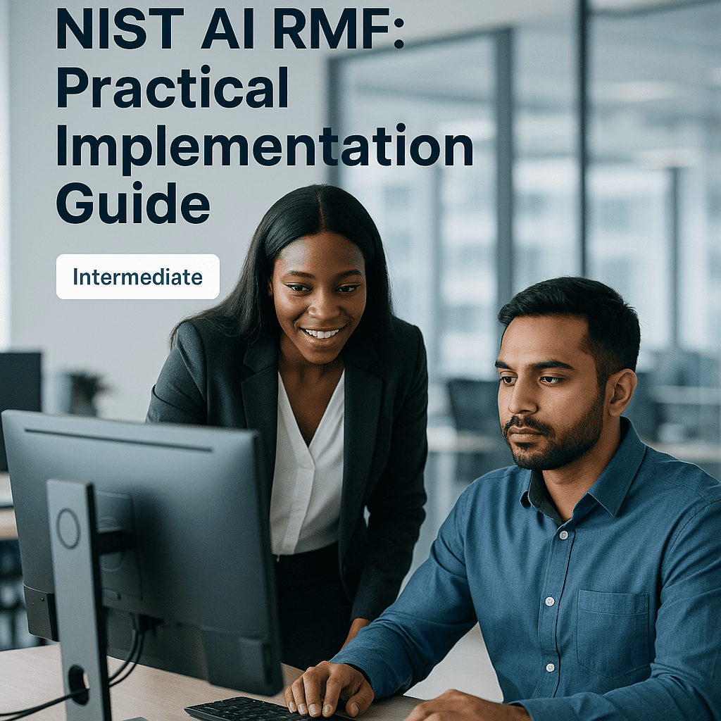 Female tech lead mentoring security analysts in modern office