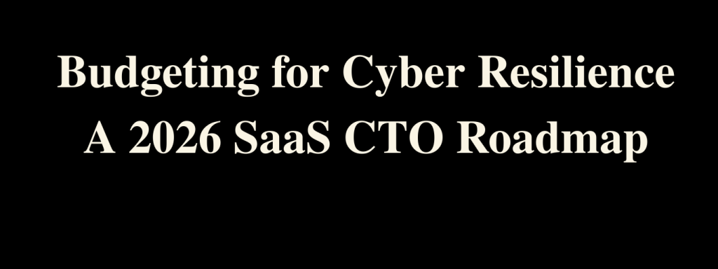 Budgeting for Cyber Resilience: A 2026 SaaS CTO Roadmap