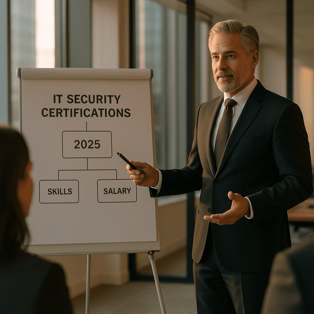 Chart showing top-rated security certifications with best return on investment in 2025