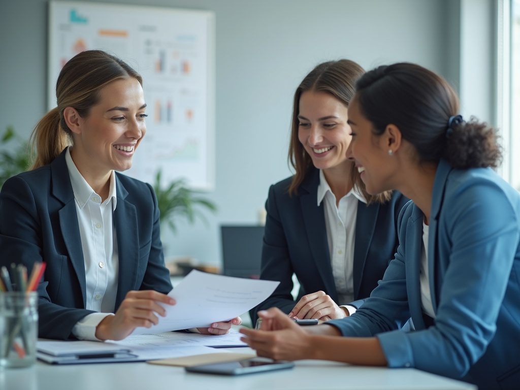 Female tech lead mentoring security analysts in office during audit prep