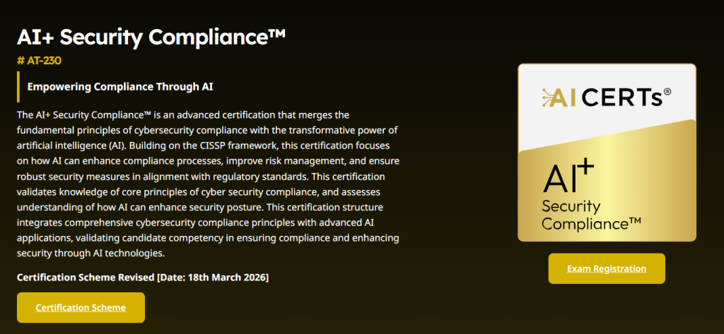 AI+ Security Compliance